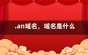 .an域名，域名是什么