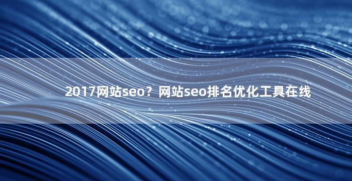 2017网站seo？网站seo排名优化工具在线