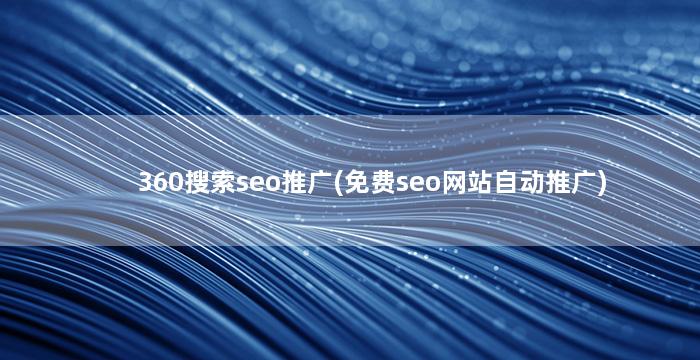 360搜索seo推广(免费seo网站自动推广)