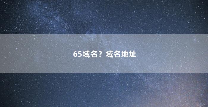 65域名？域名地址