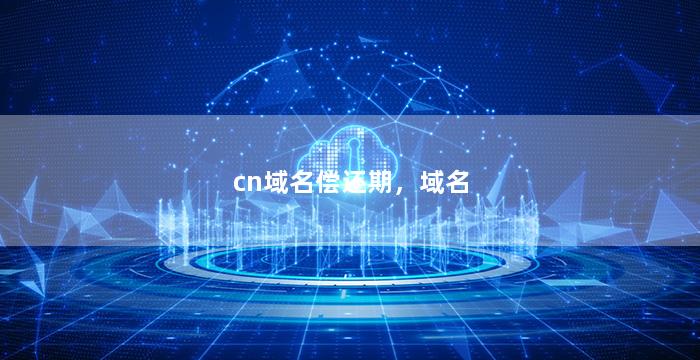 cn域名偿还期，域名