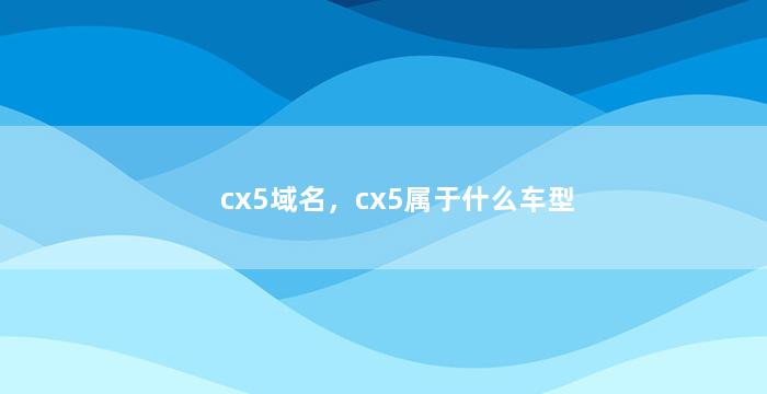cx5域名，cx5属于什么车型