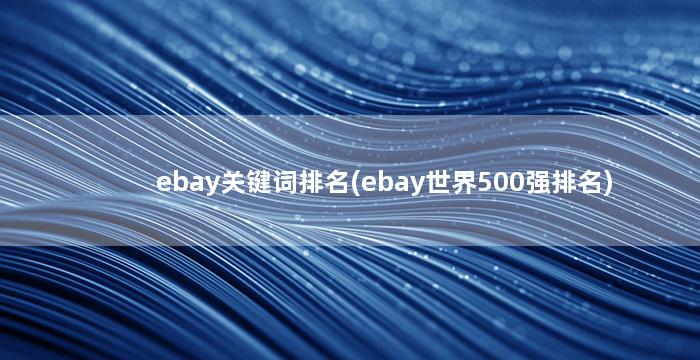ebay关键词排名(ebay世界500强排名)