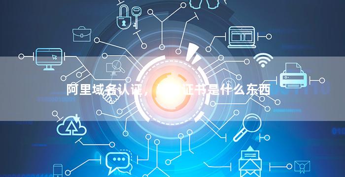 阿里域名认证，域名证书是什么东西