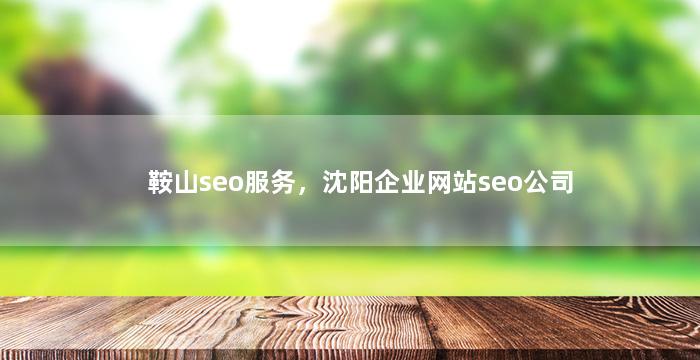 鞍山seo服务，沈阳企业网站seo公司