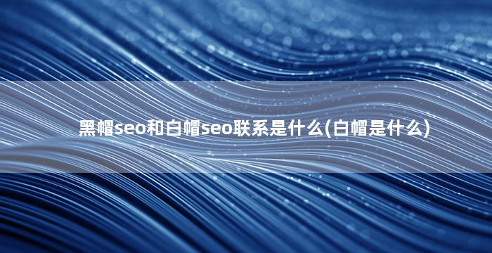 黑帽seo和白帽seo联系是什么(白帽是什么)