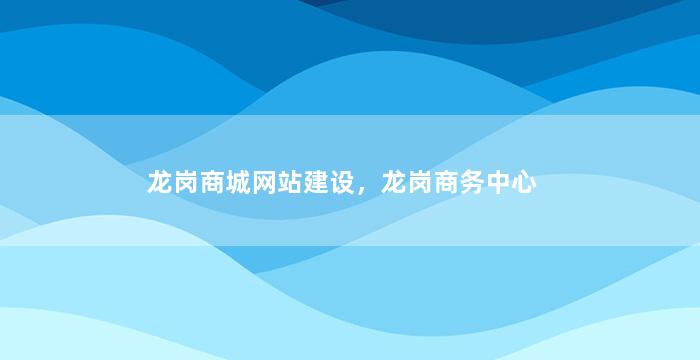 龙岗商城网站建设，龙岗商务中心